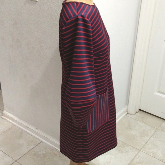 LDT Faith Scuba Lantern Striped Mini Dress - Picture 4 of 8